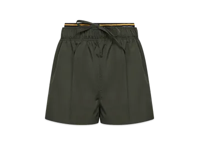 PRADA Women's Double Layer Elastic Shorts "Green"