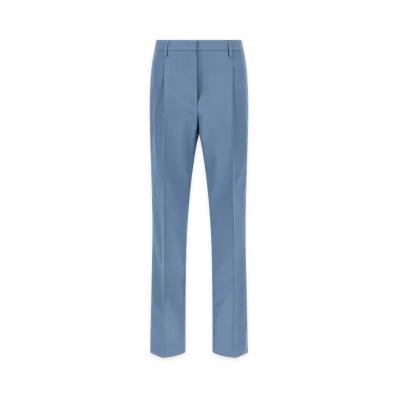 PRADA Women's Cotton Trousers "Light Blue"