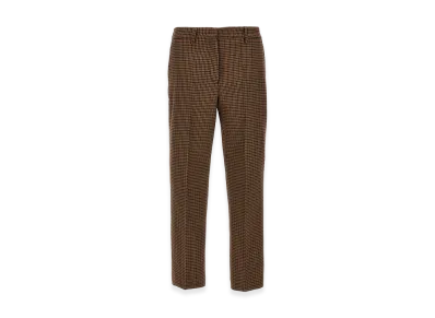 PRADA Women's Houndstooth Pants "Brown"