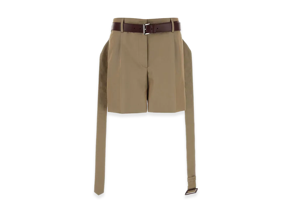 PRADA Women's Twill Shorts "Beige"