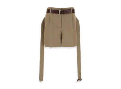 PRADA Women's Twill Shorts "Beige"