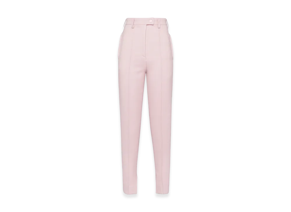 PRADA Women's Stretch Natte Pants "Alabaster Pink"
