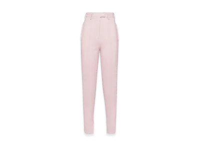 PRADA Women's Stretch Natte Pants "Alabaster Pink"