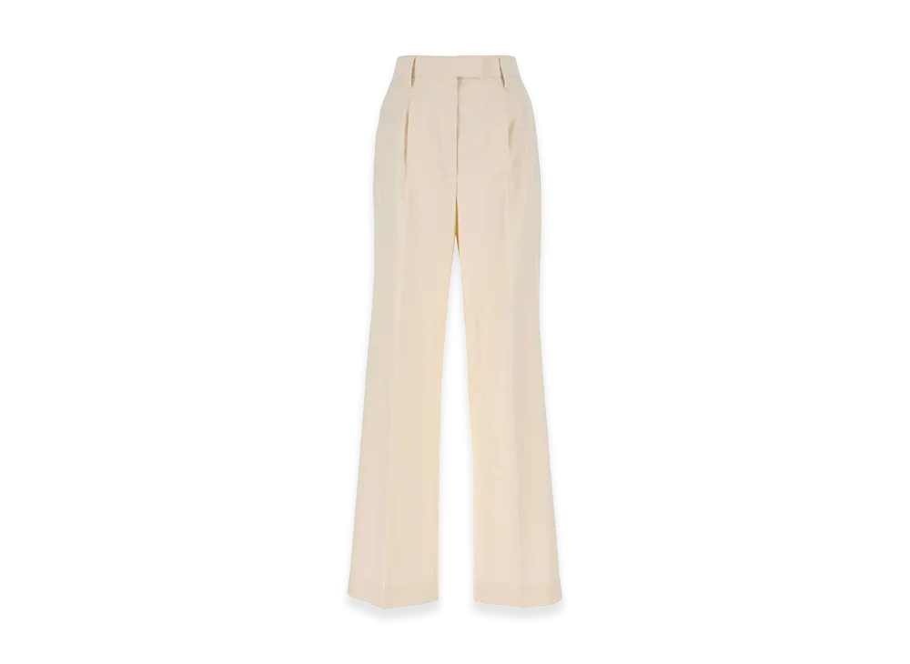 PRADA Women's Cotton Wide-Leg Pant "Beige"