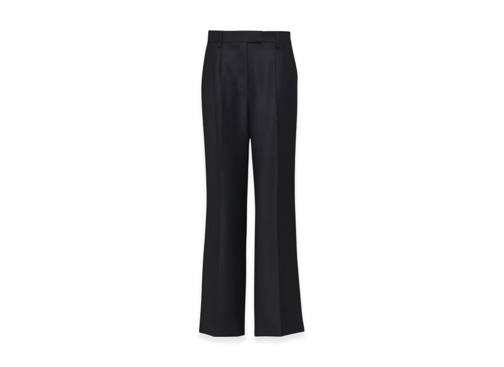 PRADA Women's Silk Gabardine Pants "Anthracite Gray"