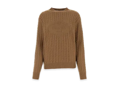 PRADA Women's Logo Intarsia Sweater "Camel"
