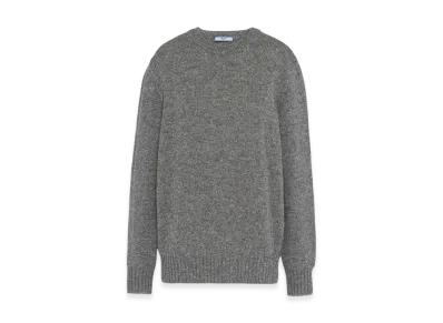 PRADA Women's Wool and Cashmere Crewneck Sweater "Grey"