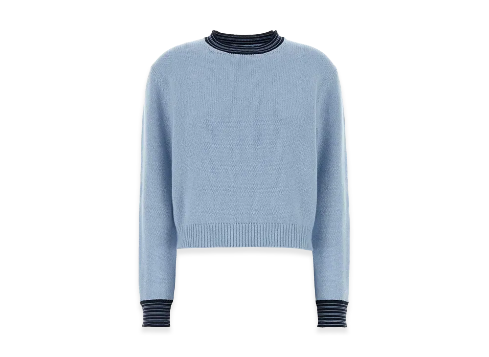 PRADA Women's Cashmere Blend Sweater "Lightblue"