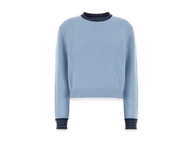 PRADA Women's Cashmere Blend Sweater "Lightblue"