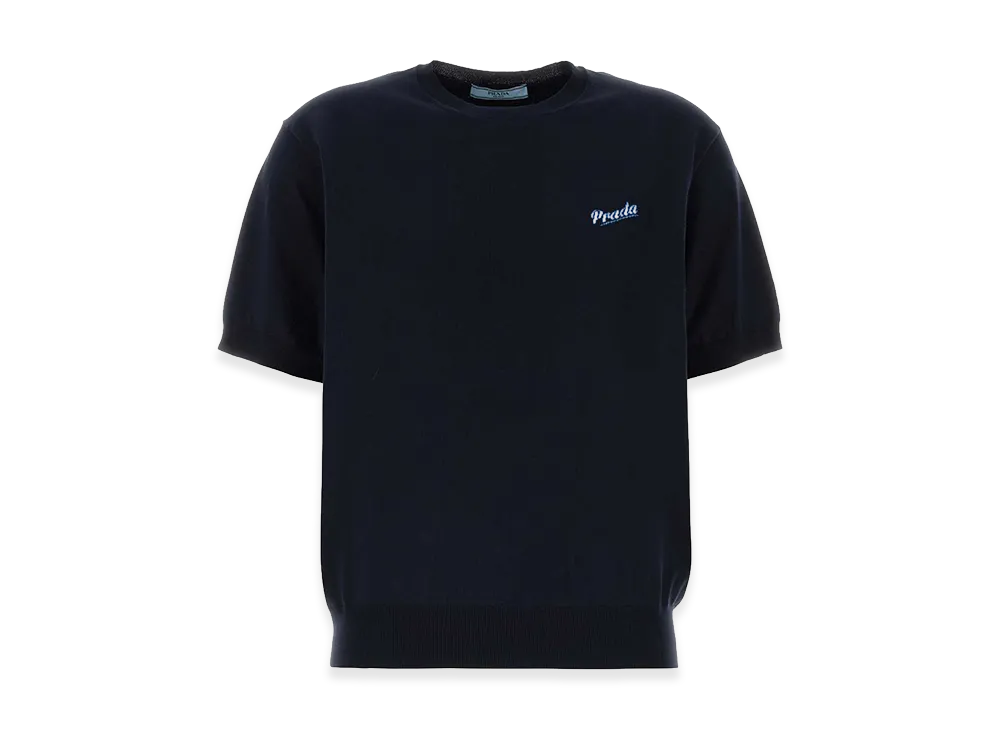 PRADA Women's Knit T-Shirt "Blue"