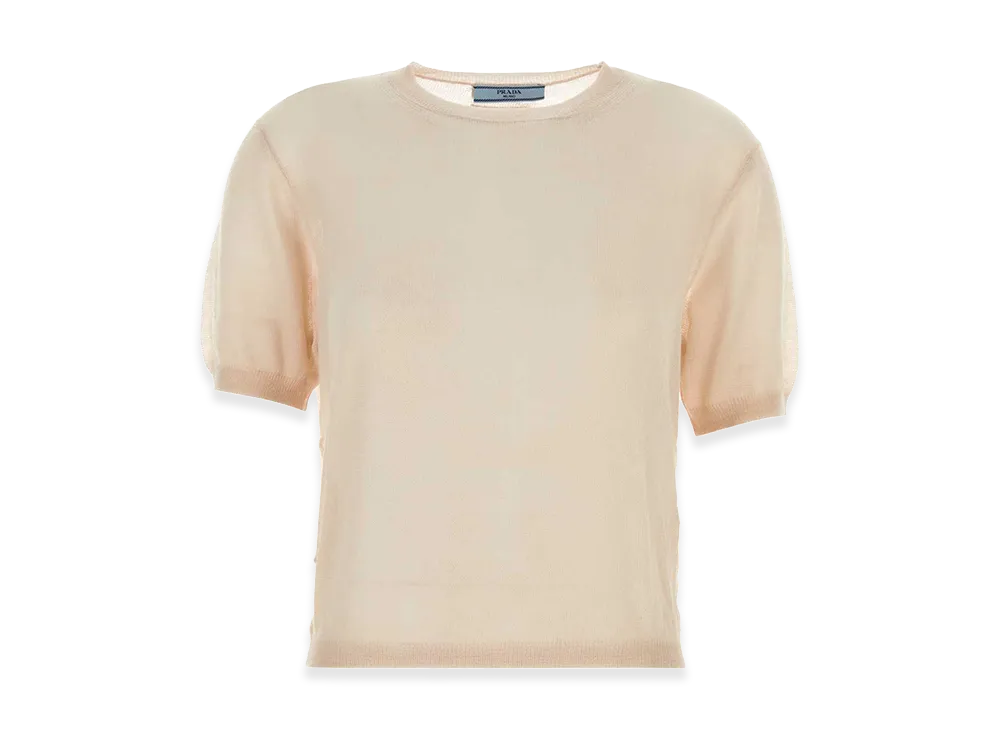 PRADA Women's Skin Cashmere Sweater "Beige"