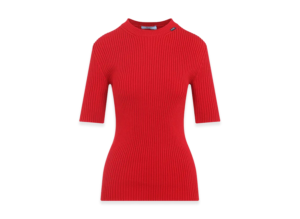PRADA Women's Wool Blend Sweater "Red"