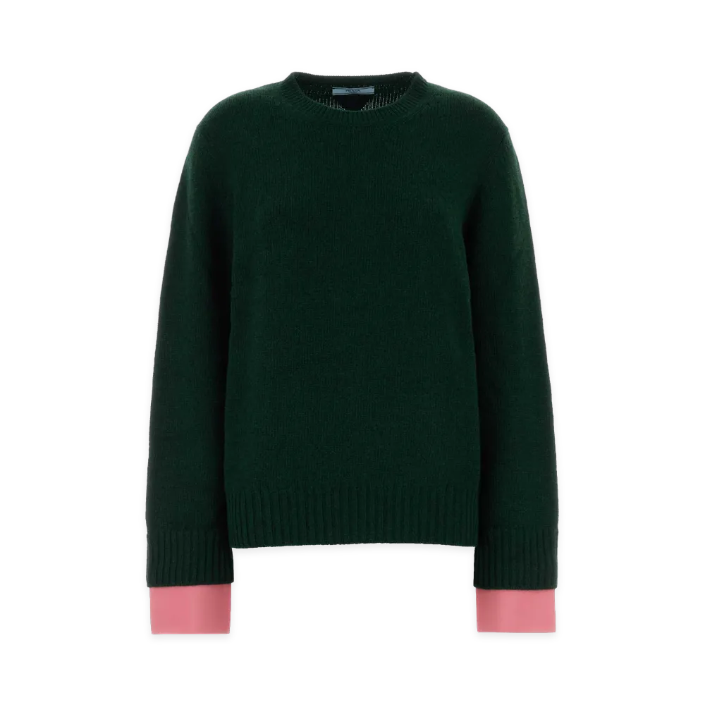 PRADA Women's Bottle Wool Blend Sweater "Green"
