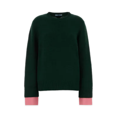PRADA Women's Bottle Wool Blend Sweater "Green"