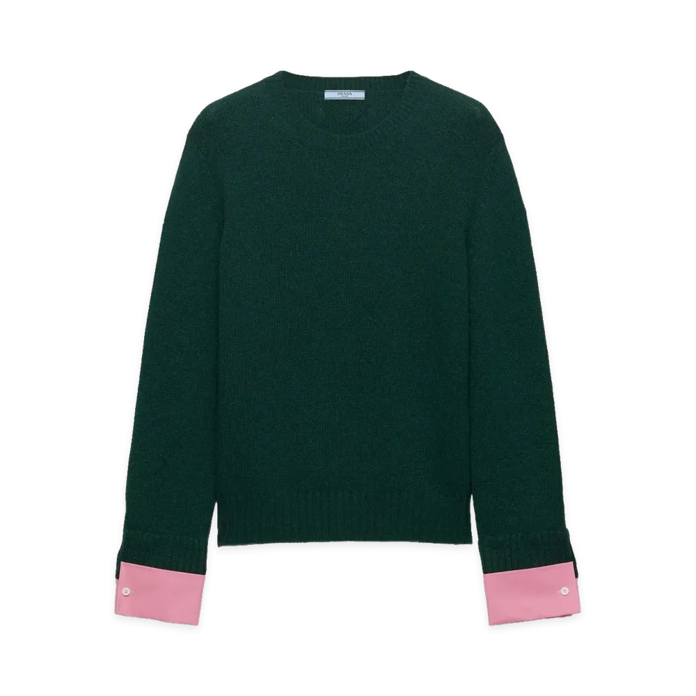 PRADA Women's Sweaters "Green/Pink"