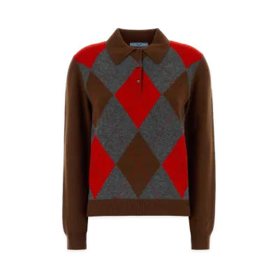 PRADA Women's Knit "Tabacco/Ardesia"