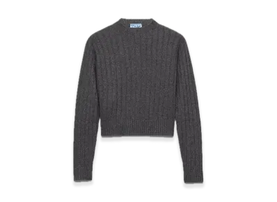 PRADA Re-Cashmere Cropped Sweater "Gray"