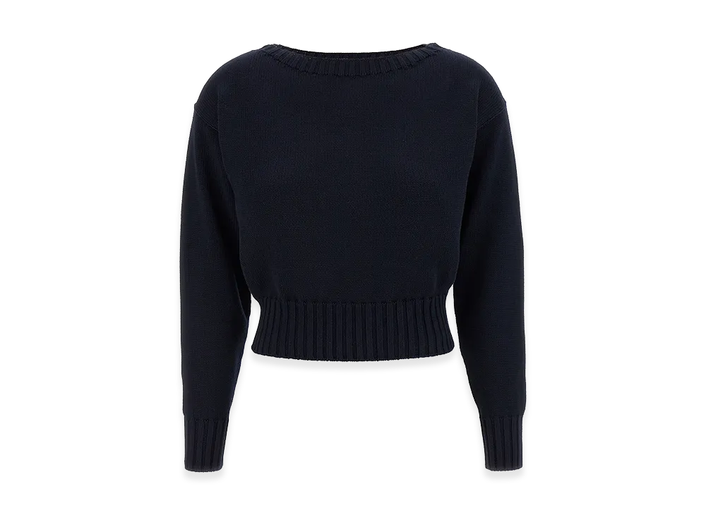 PRADA Women's Boat Neck Sweater "Blue"