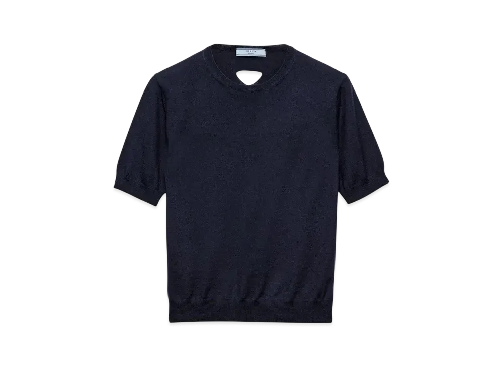 PRADA Women's Oversized Wool Sweater "Navy"