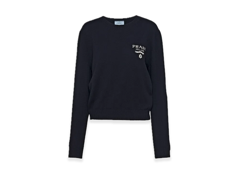 PRADA Wool x Cashmere Sweater "Navy"