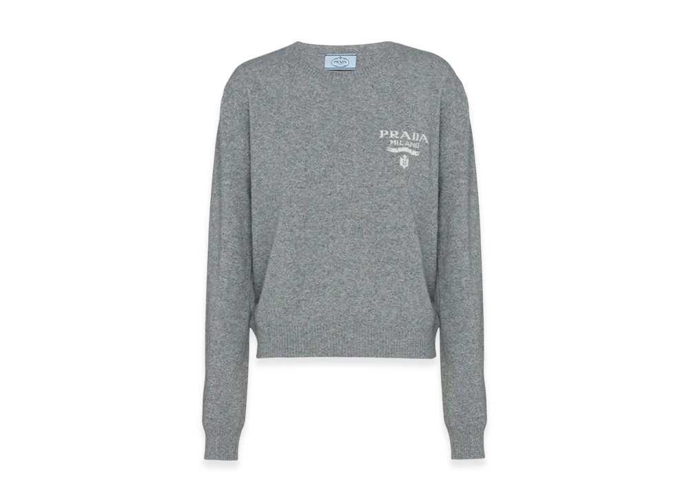 PRADA Women's Cashmere Silk Sweater "Grey"