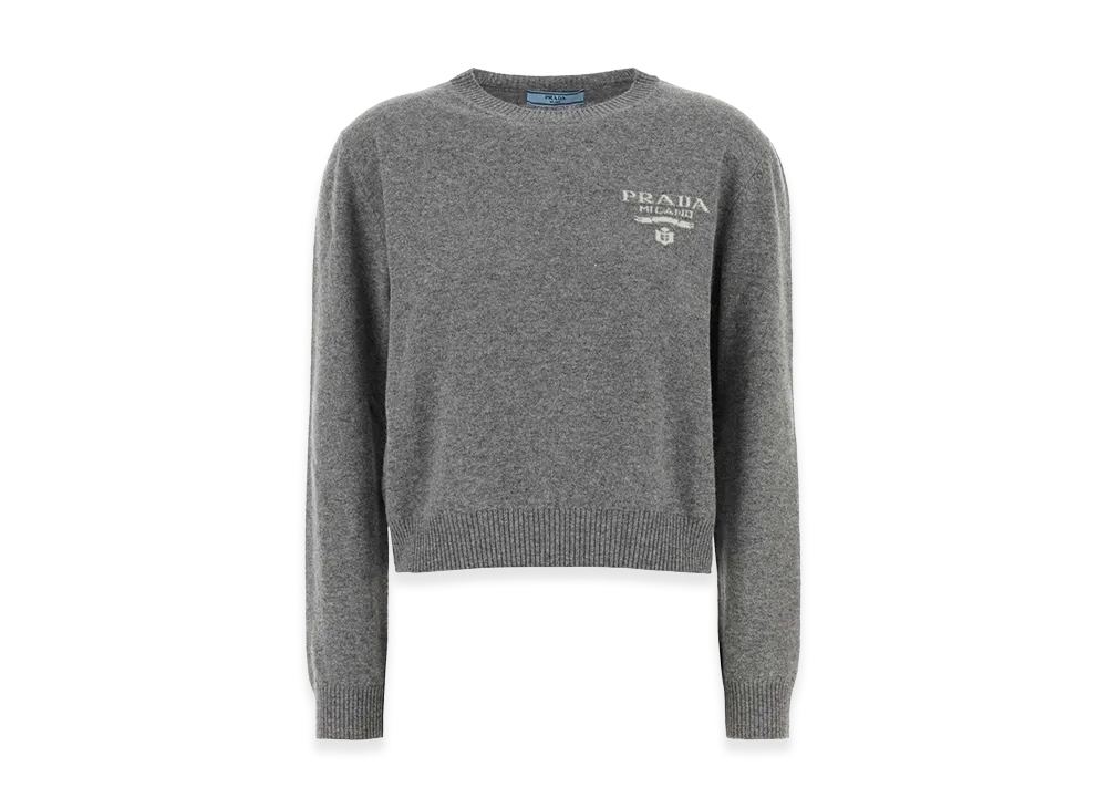 PRADA Women's Wool Blend Sweater "Grey"