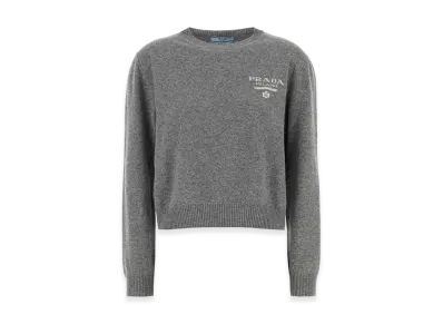 PRADA Women's Wool Blend Sweater "Grey"