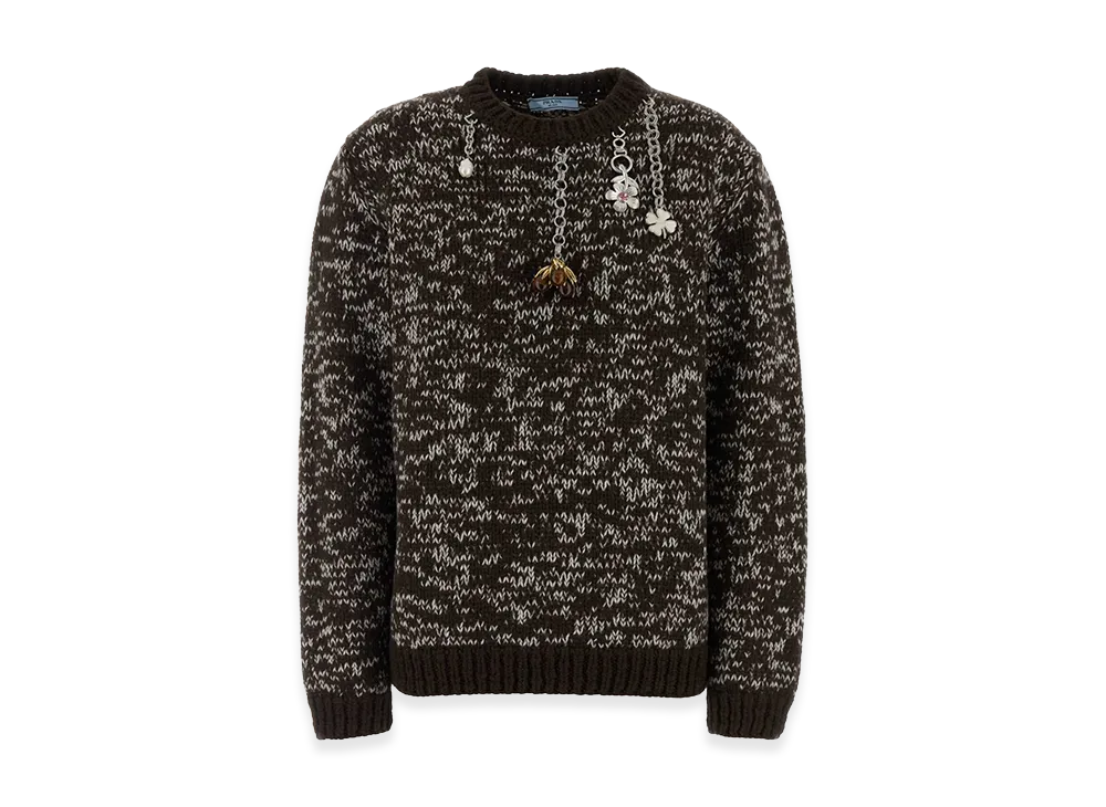 PRADA Women's Two-Tone Wool Oversize Sweater "Multicolor"