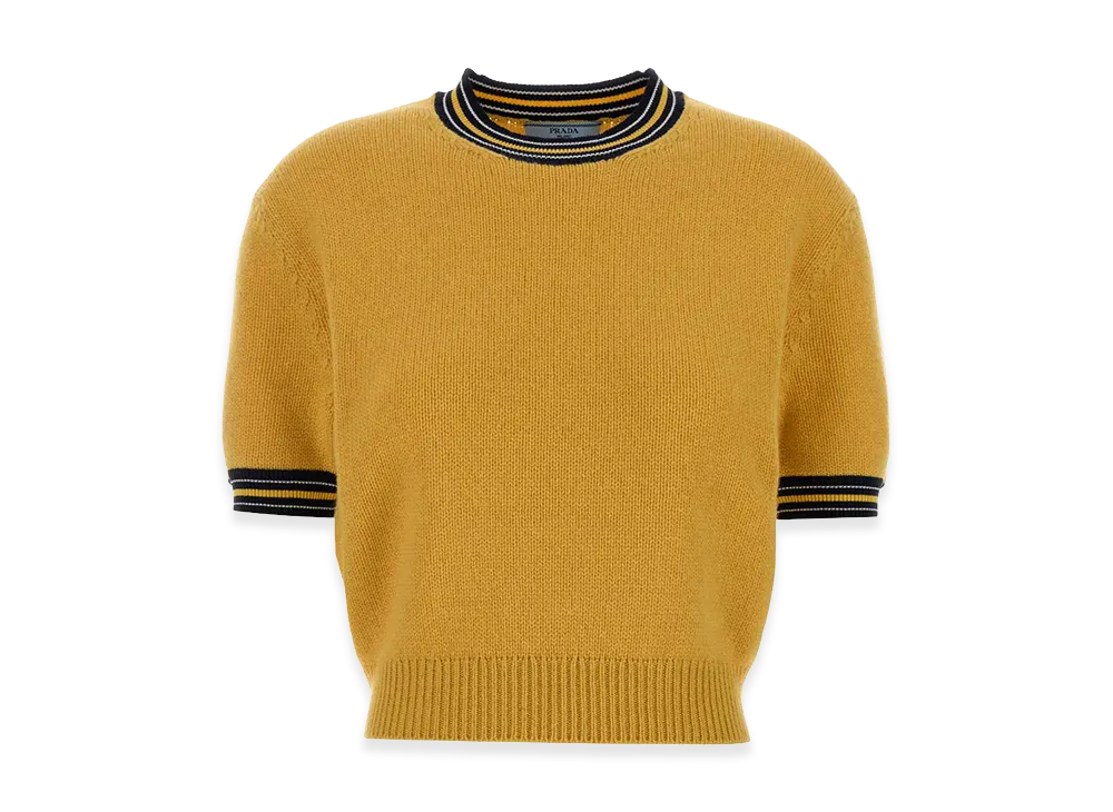 PRADA Women's Cashmere Bled Sweater "Yellow"