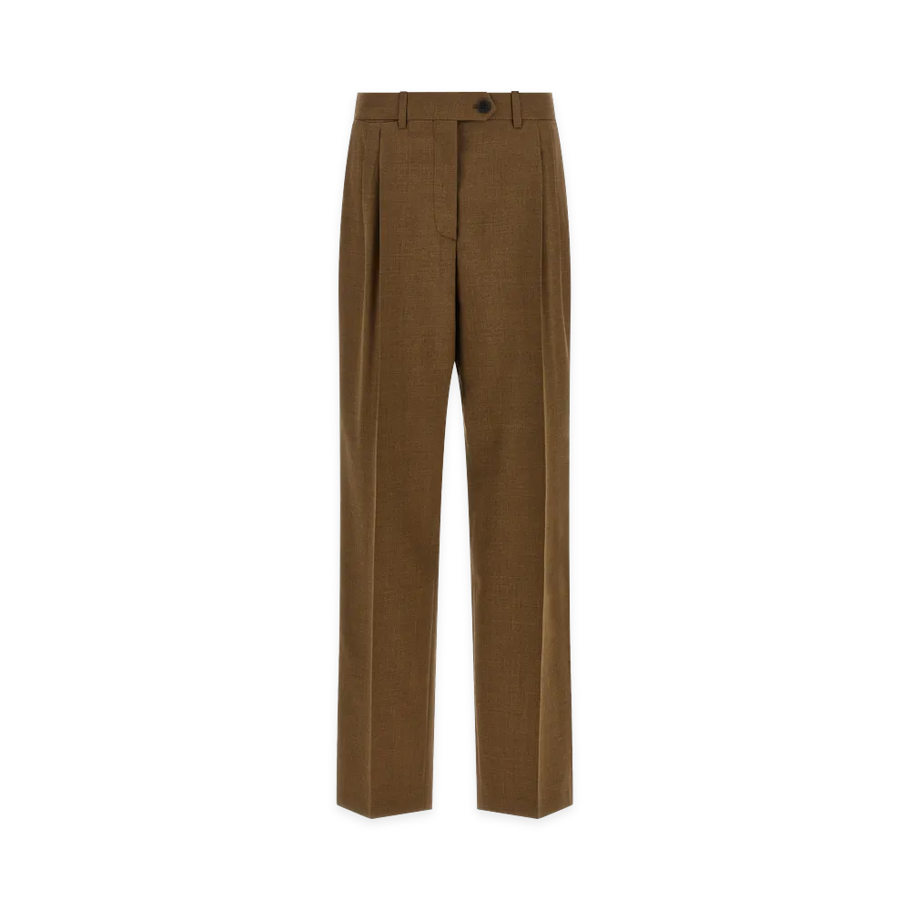 PRADA Women's High Waist Pants "Brown"