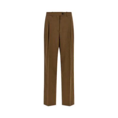 PRADA Women's High Waist Pants "Brown"