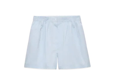 PRADA Women's Cotton Poplin Shorts "Light Blue"