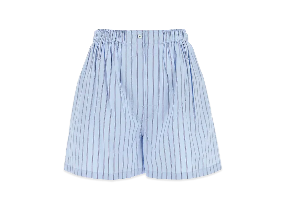 PRADA Women's Embroidepoplin Shorts "Stripped"