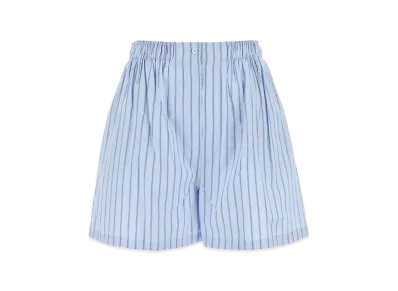PRADA Women's Embroidepoplin Shorts "Stripped"