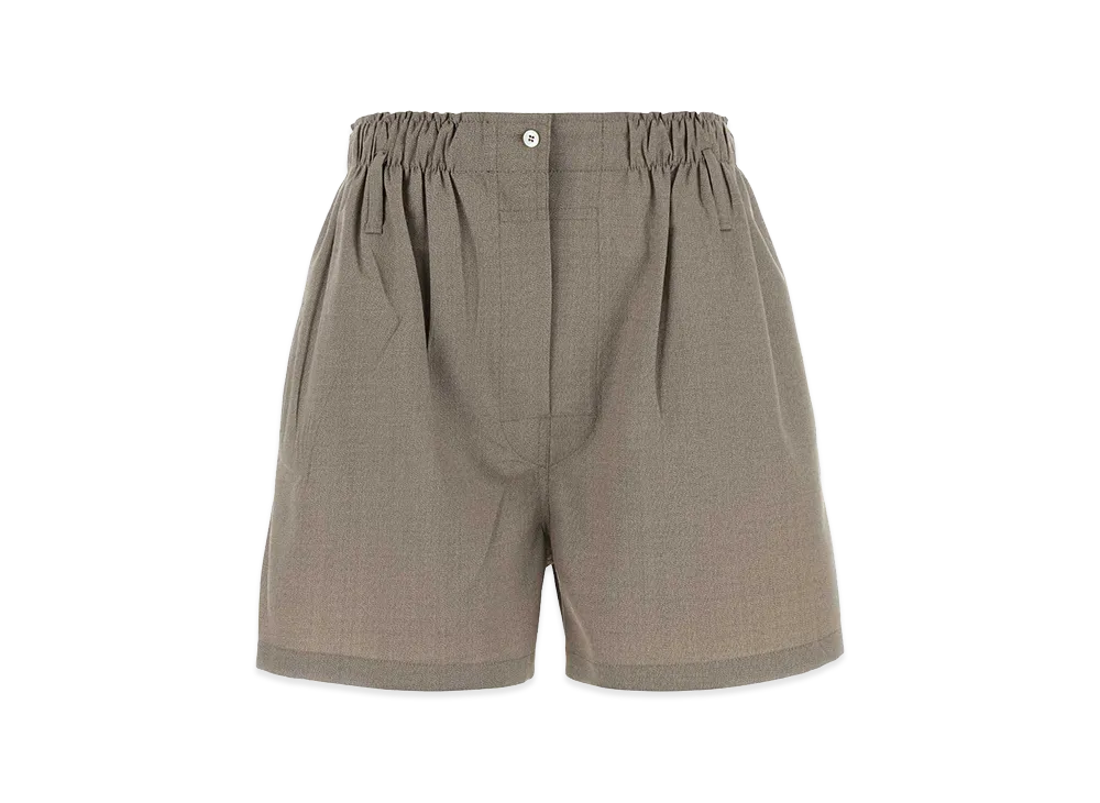 PRADA Women's Dove Wool Shorts "Grey"