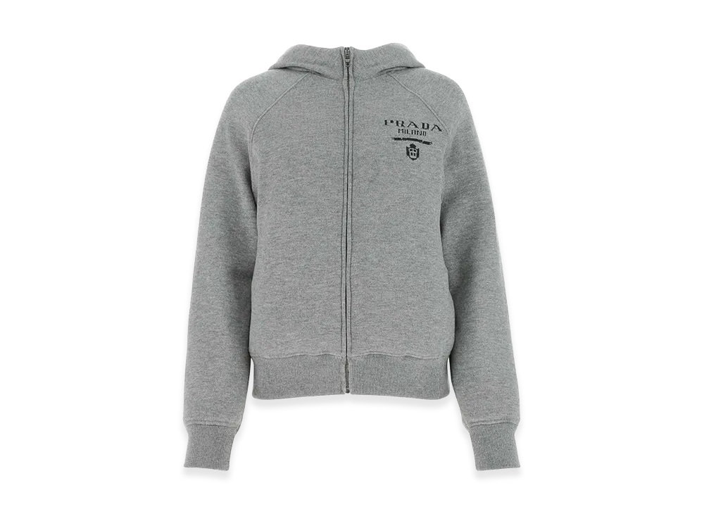 PRADA Women's Cashmere Blend Down Jacket "Grey"