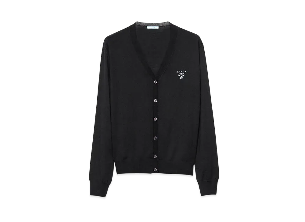 PRADA Women's Cashmere Cardigan "Black"