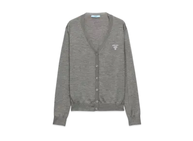 PRADA Women's Cashmere Cardigan "Gray"