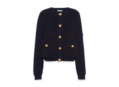 PRADA Women's Wool Cardigan "Navy"