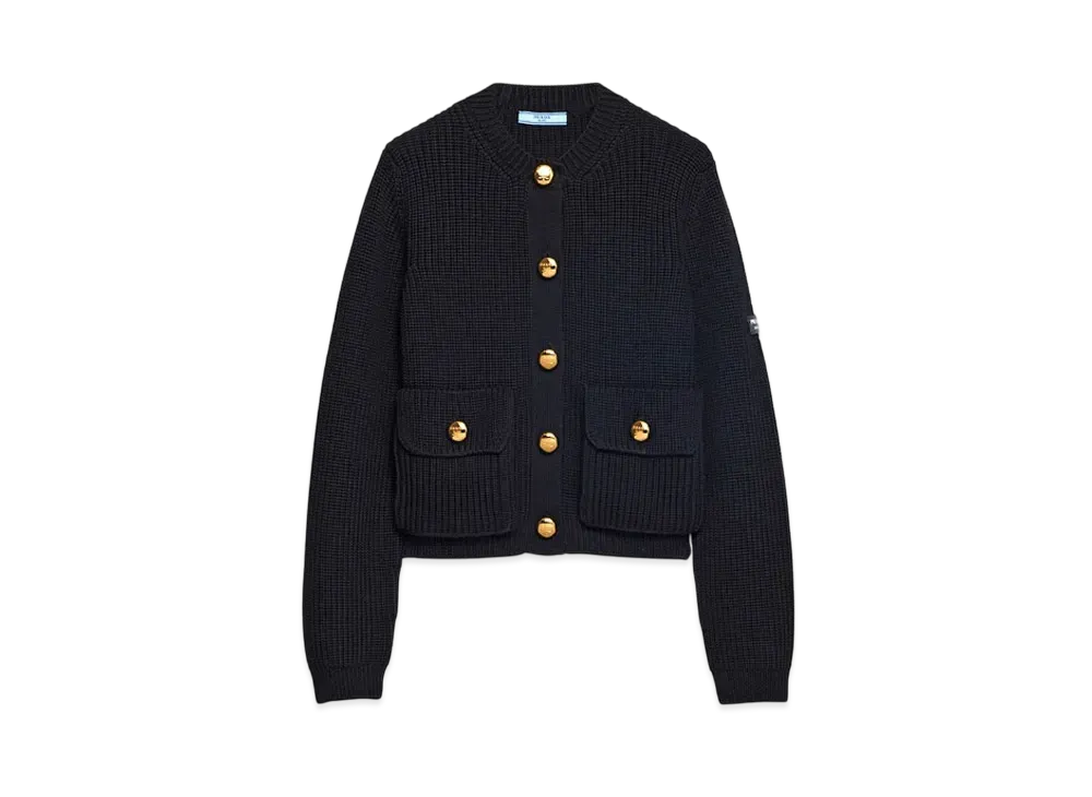 PRADA Women's Wool Cardigan "Black"