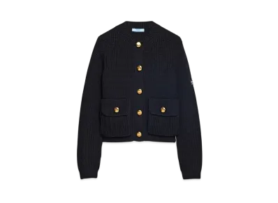 PRADA Women's Wool Cardigan "Black"
