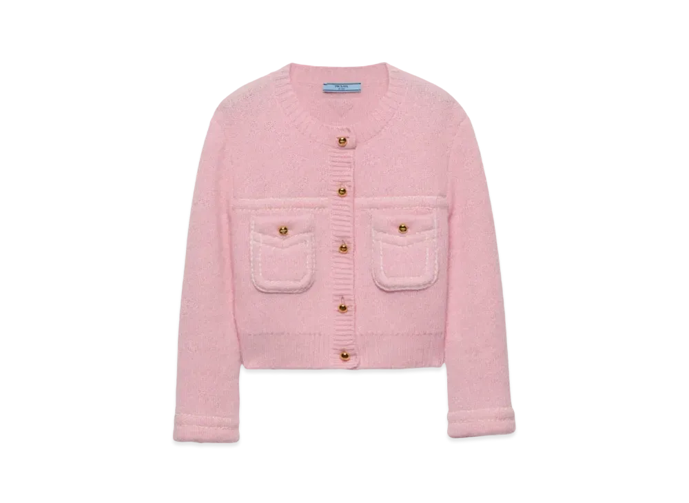 PRADA Women's Cashmere Cardigan "Pink"