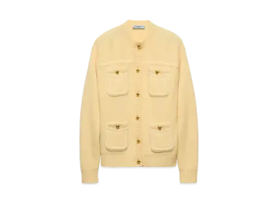 PRADA Women's Cashmere Cardigan Cream "White"