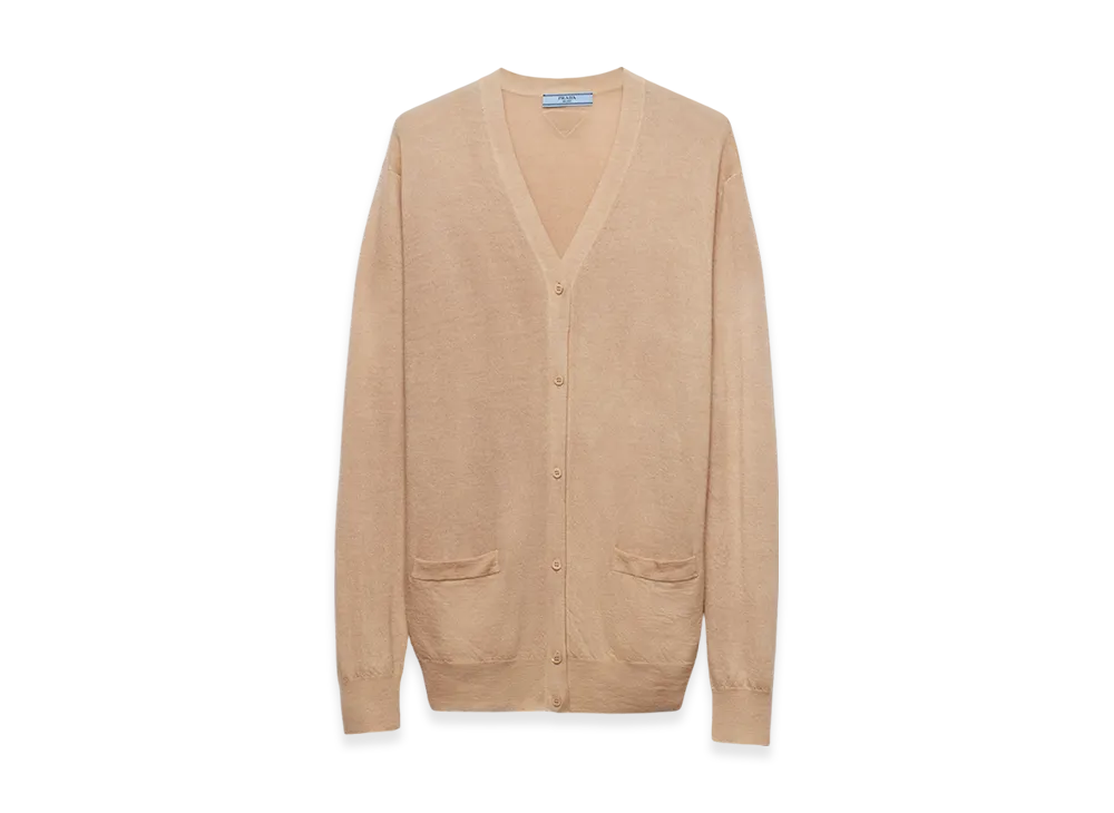 PRADA Women's Cashmere Cardigan "Albino White"