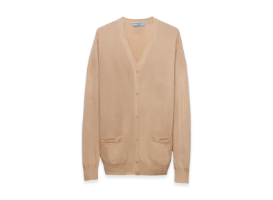PRADA Women's Cashmere Cardigan "Albino White"
