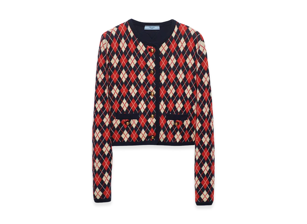 PRADA Women's Cotton Cardigan "Navy"