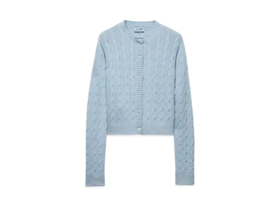 PRADA Women's Re-Cashmere Cardigan "Blue"