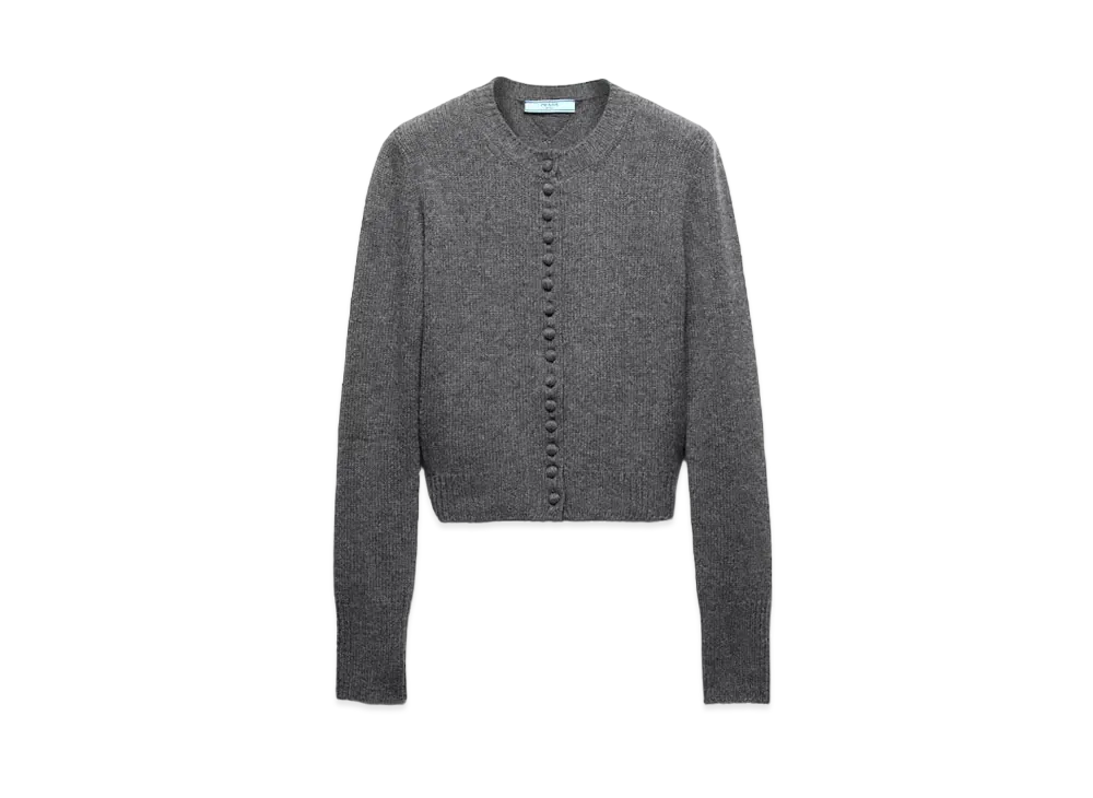 PRADA Women's Cashmere Cardigan "Gray"