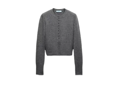 PRADA Women's Cashmere Cardigan "Gray"