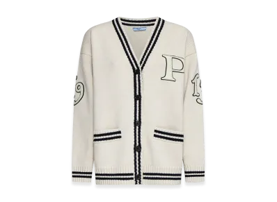 PRADA Women's Cardigan Patches "White"